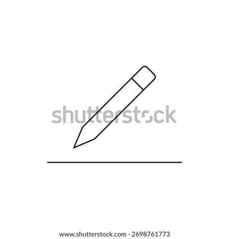 Minimal line style simple pencil writing line symbol