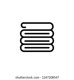 Minimal line. Towel vector icon
