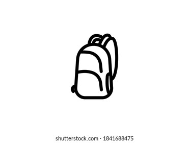 Minimal linear bag simple vector icon