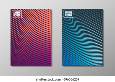 Minimal linear covers design. Applicable for gift card, poster.  Poster design. Poster on wall poster template