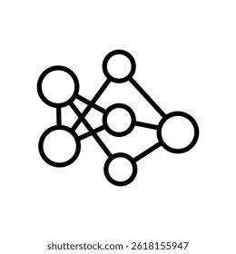 Minimal linear icon showing cable link