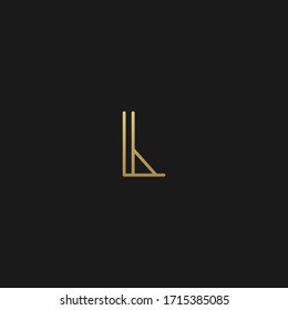 Minimal linear unique L initial based letter icon logo