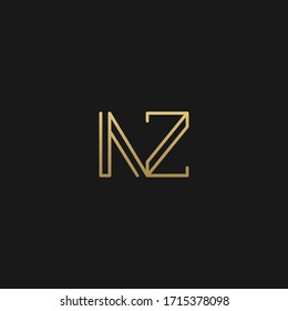 Minimal linear unique NZ initial based letter icon logo