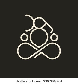 Minimal liner illustration of lord Ganesha 