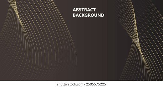 minimal lines abstract background. Thin line wavy abstract vector background. Curve wave seamless pattern. Line art striped graphic template. Curves and lines use for banner, cover, poster, wallpaper,