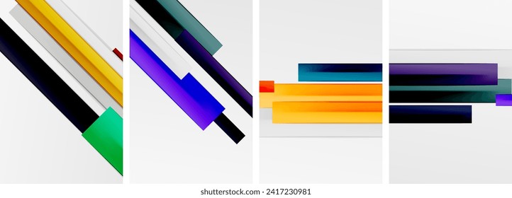 Minimal lines and color stripes poster abstract backgrounds. Vector illustration For Wallpaper, Banner, Background, Card, Book Illustration, landing page