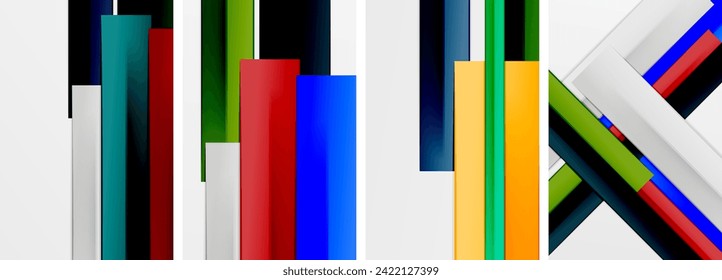 Minimal lines and color stripes poster abstract backgrounds. Vector illustration For Wallpaper, Banner, Background, Card, Book Illustration, landing page