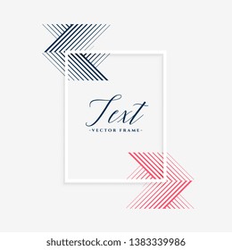 minimal lines frame background with text space