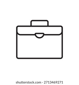 Minimal line-style briefcase icon representing business, work, professionalism, and career concepts. Ideal for corporate branding, office tools, job platforms, apps, websites, and interface designs.