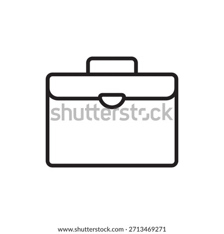Minimal line-style briefcase icon representing business, work, professionalism, and career concepts. Ideal for corporate branding, office tools, job platforms, apps, websites, and interface designs.