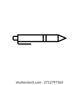 Icono de lápiz de estilo de línea mínimo que representa la escritura, edición, toma de notas y tareas de oficina. Perfecto para la educación, Conjuntos de papelería, herramientas creativas, planificadores, App, Sitios web y proyectos de diseño moderno.