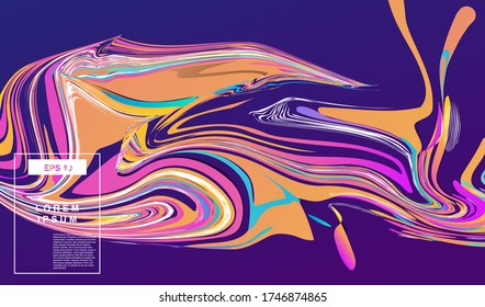 Minimal liquid abstract background. Futuristic gradient shapes design. Creative illustration ideal for covers, web and social media. Vector eps10.