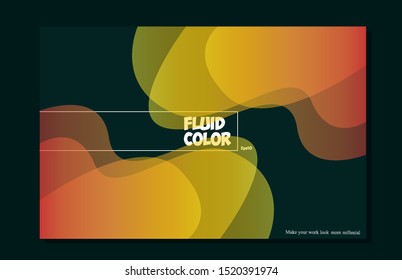 Minimal liquid background. Dynamic shapes composition. Eps10 vector.