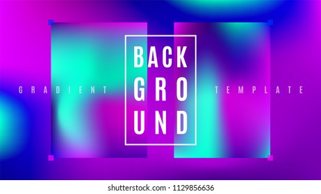 Minimal Liquid Gradient Background Template. Abstract Colorful Wavy Layout. Smooth Motion Gradient Cover Backdrop. Party Vector Background.