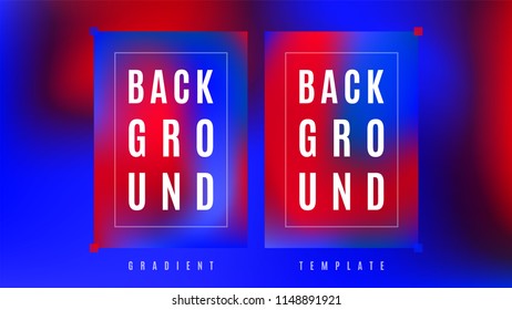 Minimal Liquid Gradient Background Template. Bright Colorful Simple Screen Layout. Cover Tech Wavy Gradient Backdrop. Flat Vector Background.