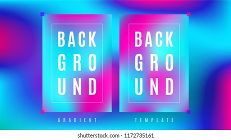 Minimal Liquid Gradient Background Template. Blurred Colorful Dynamic Flow Layout. Cover Blurred Space Style Gradient Backdrop. Flat Vector Background.