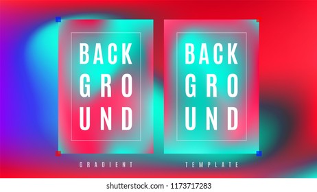 Minimal Liquid Gradient Background Template. Light Colorful Blend Wavy Layout. Blend Vibrant Gradient Cover Backdrop. Screen Vector Background.