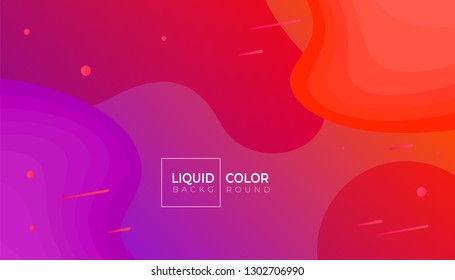 Minimal liquid gradient color abstract geometric shapes modern poster 