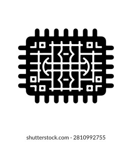 Minimal Lithography Chip Pattern Vector Illustration
