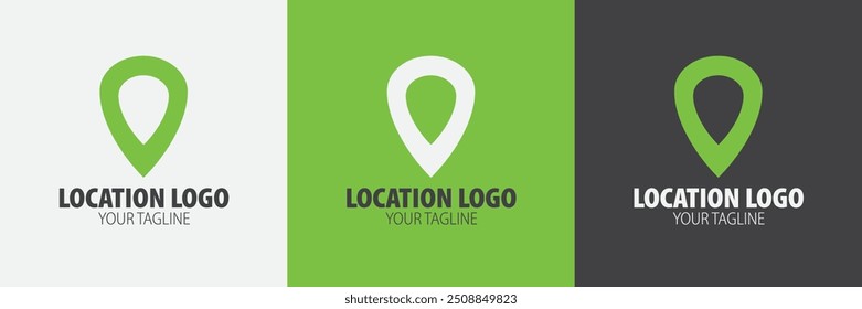 Minimale Position Logo Vektor 3 Farbvariationen