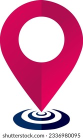 Minimal Location Map Icon Logo Symbol Vector Design Transparent Background
