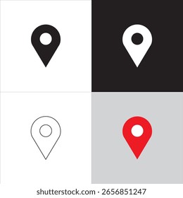 Symbol für minimale Position für Karten. Perfekt für Navigation, GPS und Reisedesign. Saubere Vektorgrafik mit modernem Stil. Ideal für Web, Apps und Druckprojekte.
