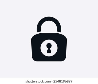 Minimal lock icon. High quality black style vector illustrator.