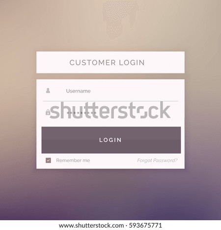 minimal login form template design for website and applications