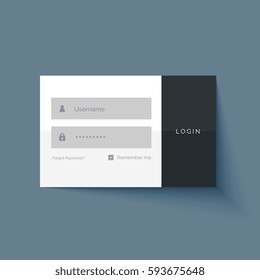 minimal login user interface form design