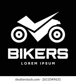 A minimal logo of bike