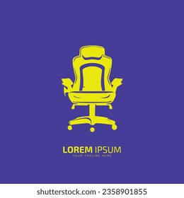 Minimales Logo für Stuhl-Vektorstuhl-Symbol einzeln auf weißem Hintergrund