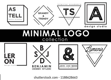 Minimal logo collection in black and white