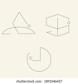 minimal logo concept vector design