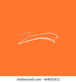 Minimal logo cougar. Vector Illustration