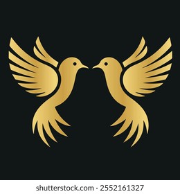 Diseño de logotipo mínimo de pájaros