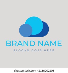 Minimal Logo Design with Cloud Icon
