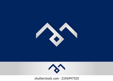 Minimal logo design consisting of letters m and w. joining hands teamwork education togetherness concept