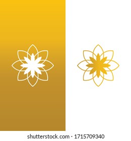 Minimal logo design, golden shapes and abstract symbols, design concepts, logos, logo elements for the template.