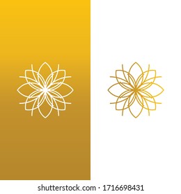 Minimal logo design, golden shapes and abstract symbols, design concepts, logos, logo elements for the template.