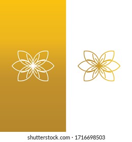 Minimal logo design, golden shapes and abstract symbols, design concepts, logos, logo elements for the template.