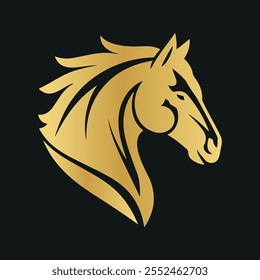 minimales Logo-Design des Pferdes