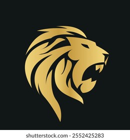 minimal logo design of lion