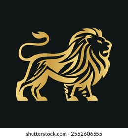 minimal logo design of lion