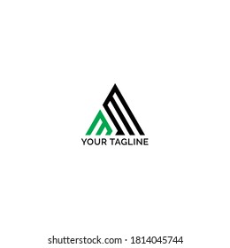 diseño de logotipo mínimo, letra m Logo, plantilla de logotipo minimalista.
