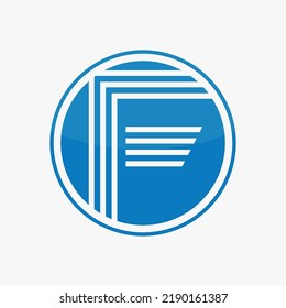 Minimales Logo-Design aus Buchstabe F