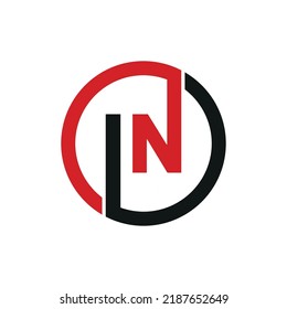 Minimal Logo, Logo Design Made of Letters I and N