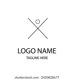 minimal logo design on white background