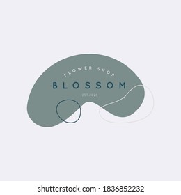 Minimale Logo Design-Vorlagen im einfachen Stil - Vektorabstrakte Abzeichen in Pastellfarben Für Florist, Kreativstudio, Schönheitssalon, SPA, Kosmetik aus biologischem Anbau