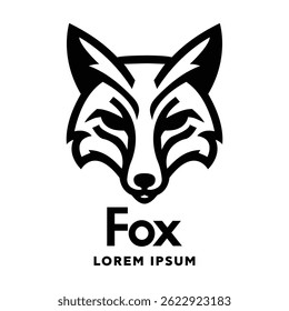 Um logotipo mínimo de raposa