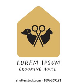 Minimal Logo for Grooming Shop, Pets Store, Pets Caring, Trimming Business for Pets